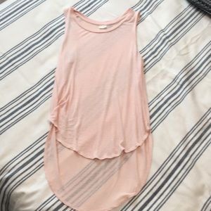 Light pink tunic top high low